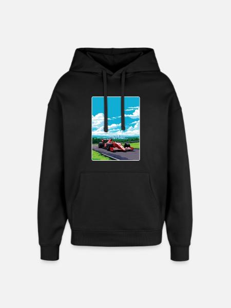 Lebendiges Formel-Rennwagen-Design - Oversized Unisex Hoodie von Stanley/Stella - Schwarz