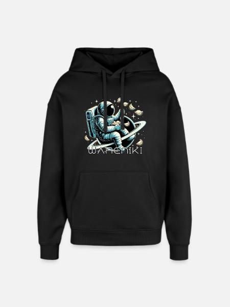 Wareniki Astronaut lecker Geschenk - Oversized Unisex Hoodie von Stanley/Stella - Schwarz