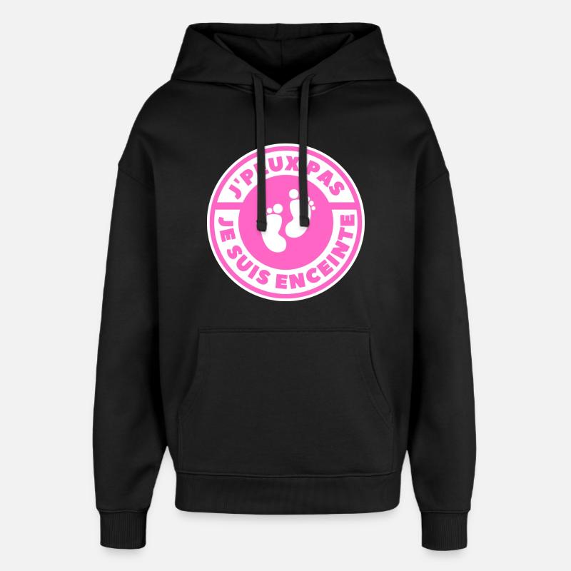 Ich kann nicht, ich bin schwanger - Oversized Unisex Hoodie von Stanley/Stella - Schwarz