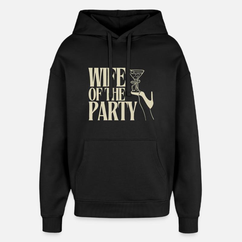 Épouse du parti Martini Design - Sweat à capuche unisexe Stanley/Stella Oversized - noir