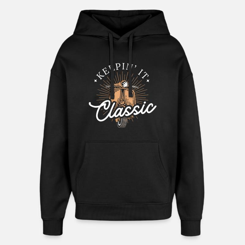 Keepin’ It Classic – Retro Motorroller - Oversized Unisex Hoodie von Stanley/Stella - Schwarz
