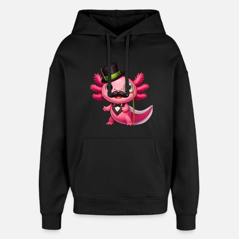 Sir Axolotl - Sweat à capuche unisexe Stanley/Stella Oversized - noir