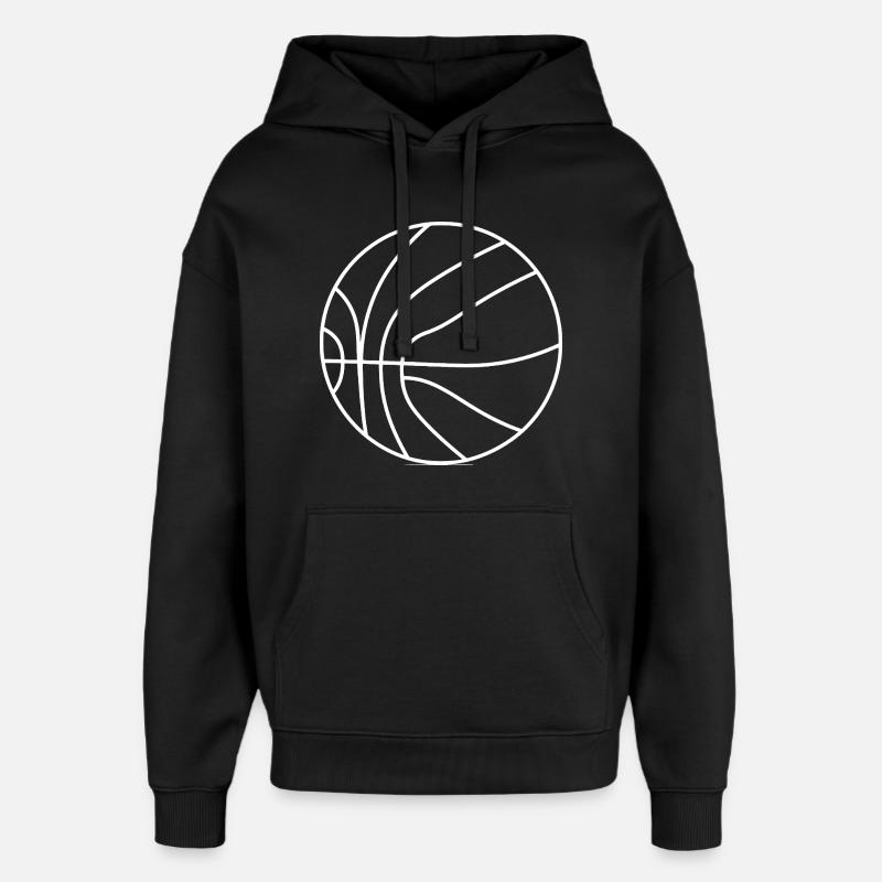 Dessin de joueur de basket-ball - Sweat à capuche unisexe Stanley/Stella Oversized - noir