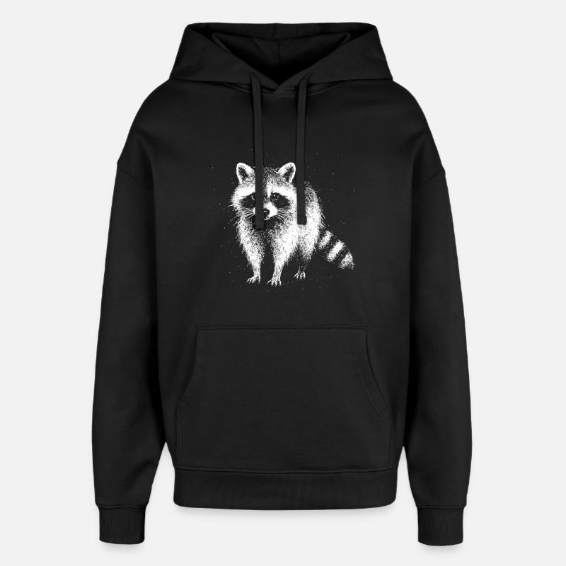 Petit raton laveur - Sweat à capuche unisexe Stanley/Stella Oversized - noir