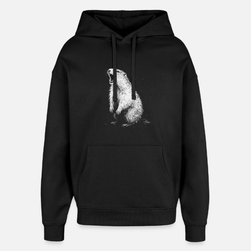Świstak - Stanley/Stella Oversized Bluza z kapturem unisex - czarny