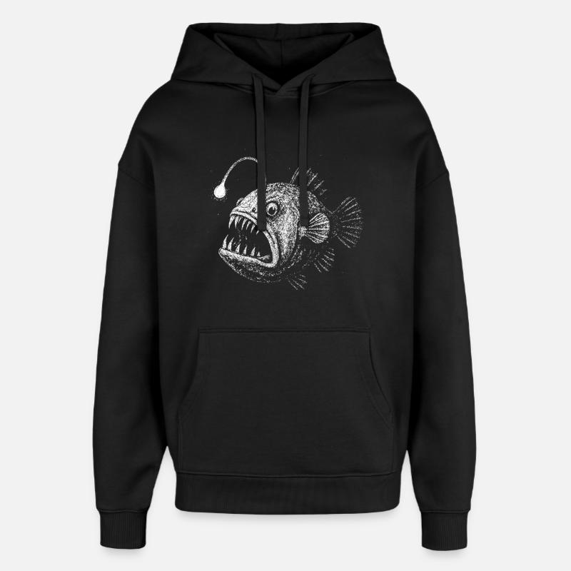 Poisson-grenouille - Sweat à capuche unisexe Stanley/Stella Oversized - noir