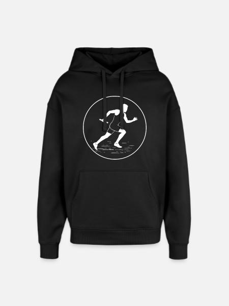 Stabübergabe im Sprint - Oversized Unisex Hoodie von Stanley/Stella - Schwarz