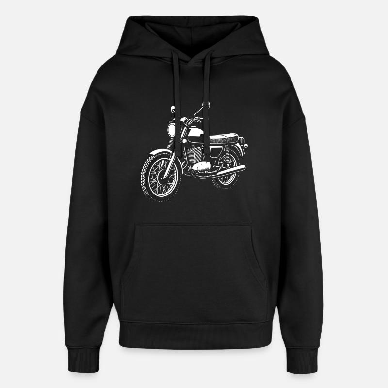 Zweitakt-Legende Retro - Oversized Unisex Hoodie von Stanley/Stella - Schwarz