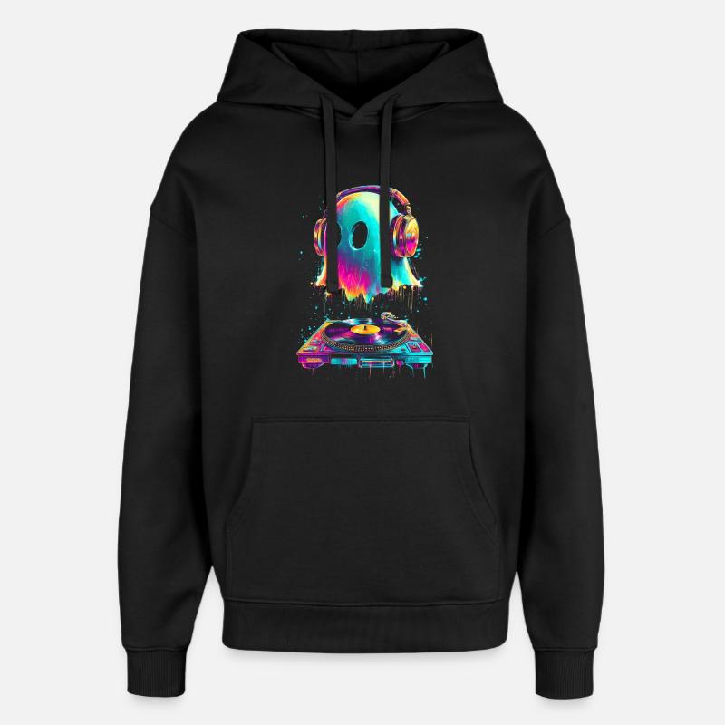 DJ Ghost - Oversized Unisex Hoodie von Stanley/Stella - Schwarz