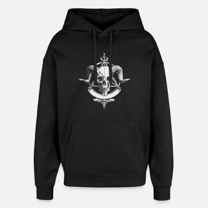 Demon Skull - Oversized Unisex Hoodie von Stanley/Stella - Schwarz