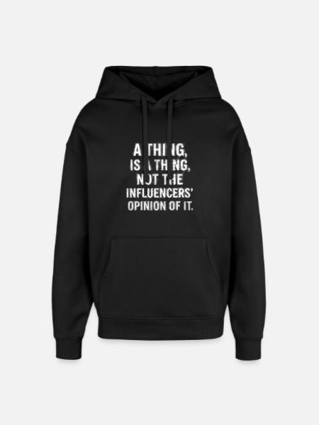 Inspirational Quote Typography Design - Oversized Unisex Hoodie by Stanley/Stella - black
