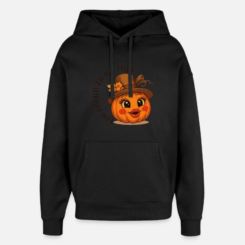Herbstlicher Kürbis - Oversized Unisex Hoodie von Stanley/Stella - Schwarz