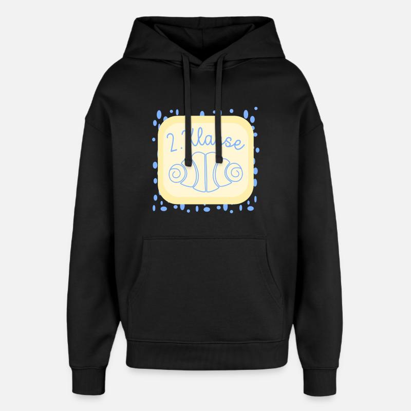 Franzbrötchen Schulkind 2. Klasse - Oversized Unisex Hoodie von Stanley/Stella - Schwarz