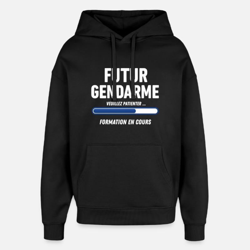 Futur gendarme - Sweat à capuche unisexe Stanley/Stella Oversized - noir