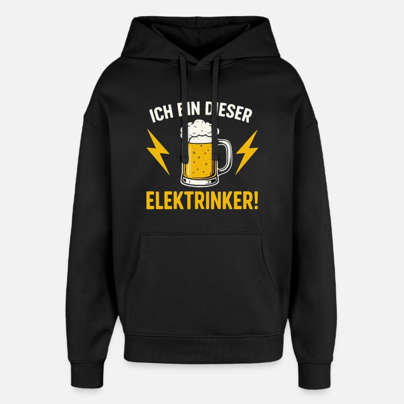 Elektrinker - Oversized Unisex Hoodie von Stanley/Stella - Schwarz