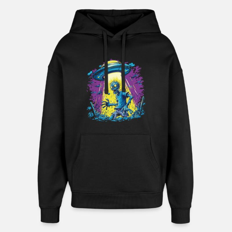 Zombie OVNI - Sweat à capuche unisexe Stanley/Stella Oversized - noir