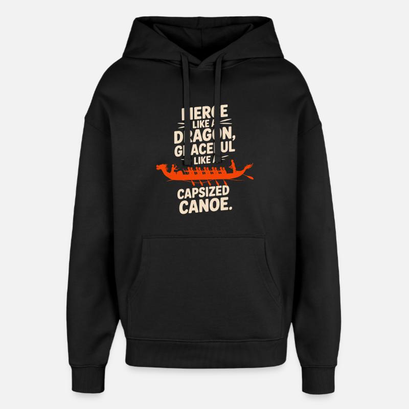 Équipage de pagayage synchronisé - Sweat à capuche unisexe Stanley/Stella Oversized - noir