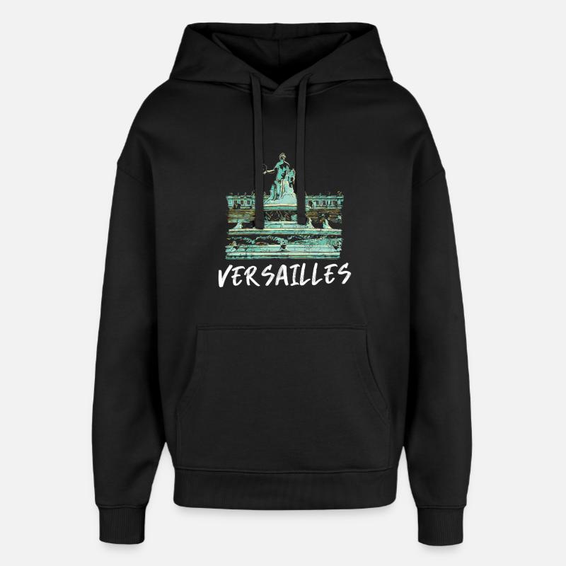 Versailles, Fontaine Baroque - Sweat à capuche unisexe Stanley/Stella Oversized - noir