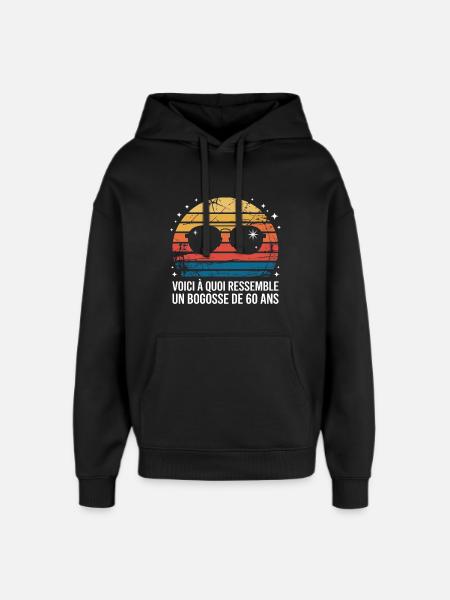 Retro Sun Glasses 60 Years - Oversized Unisex Hoodie by Stanley/Stella - black