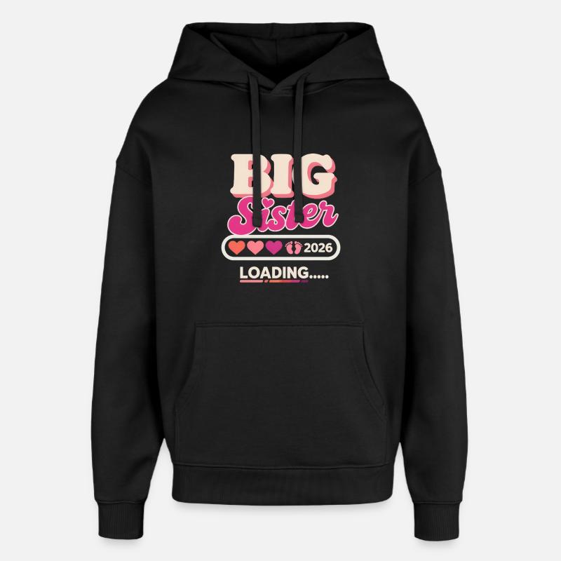 Grande Soeur Chargement 2026 - Sweat à capuche unisexe Stanley/Stella Oversized - noir