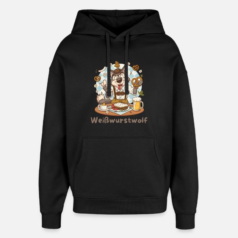 Moulin à saucisses Kochheld Bavarois - Sweat à capuche unisexe Stanley/Stella Oversized - noir