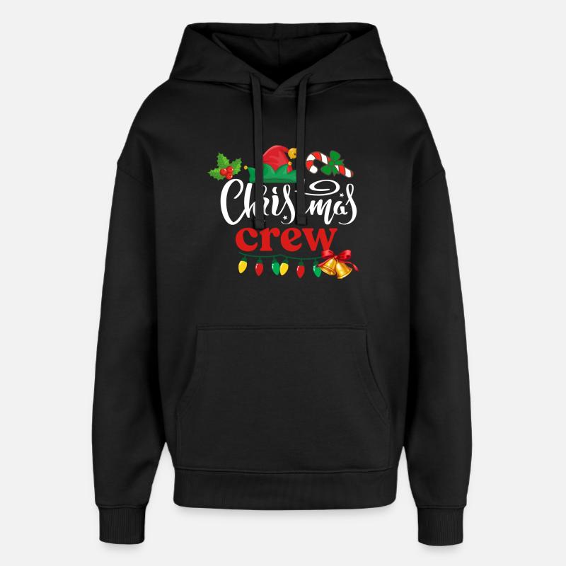 Weihnachts-Crew - Oversized Unisex Hoodie von Stanley/Stella - Schwarz