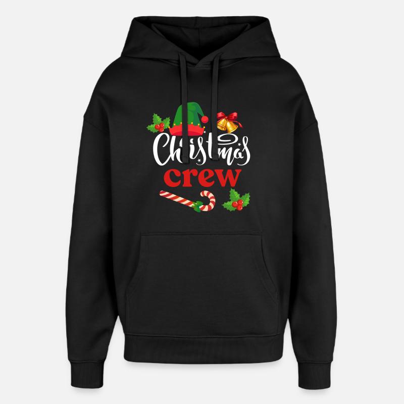 Weihnachts-Crew - Oversized Unisex Hoodie von Stanley/Stella - Schwarz
