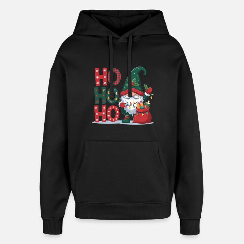 HoHoHo Noël Gnome - Sweat à capuche unisexe Stanley/Stella Oversized - noir