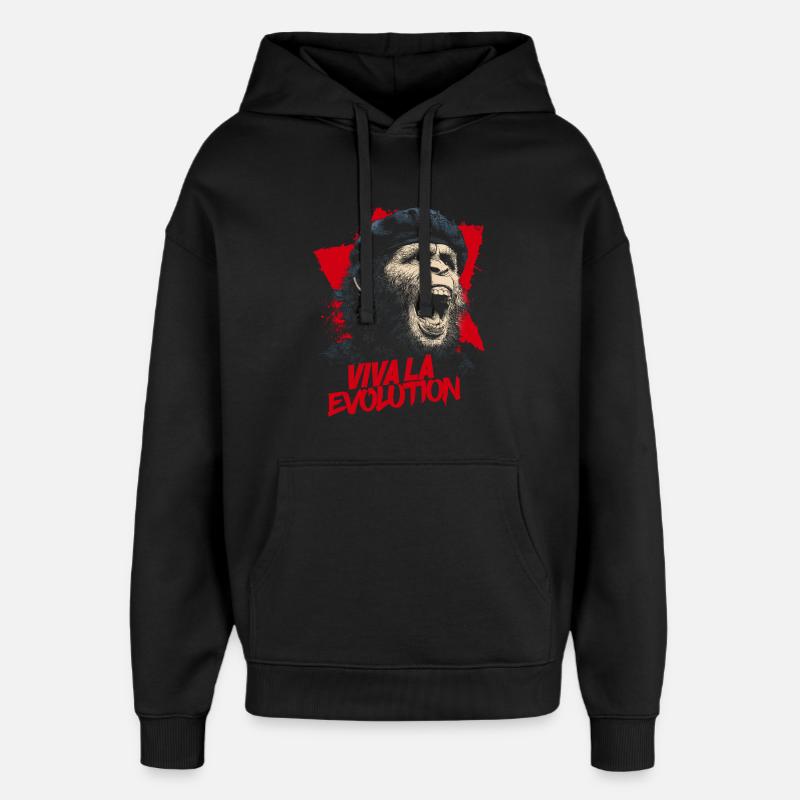 Viva La Evolution - Oversized Unisex Hoodie by Stanley/Stella - black