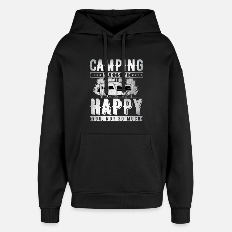 Camping - Sweat à capuche unisexe Stanley/Stella Oversized - noir