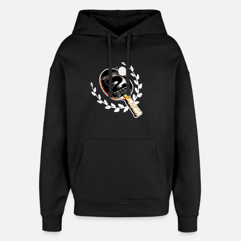 Ping-pong - Sweat à capuche unisexe Stanley/Stella Oversized - noir