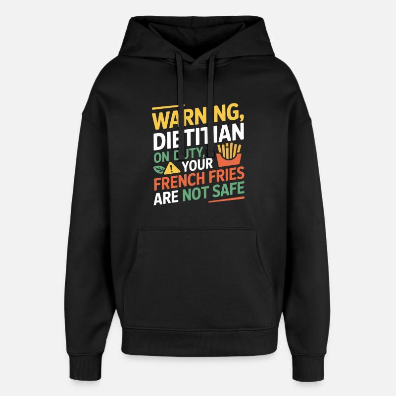Diététicien(ne) Expert en Nutrition Santé - Sweat à capuche unisexe Stanley/Stella Oversized - noir
