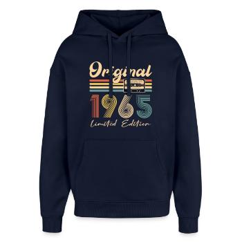 60th birthday 60 years original 1965 - Oversized Unisex Hoodie by Stanley/Stella - navy - Front - AI Model Female 172 light (172cm) & AI Model Male 185 light (185cm)