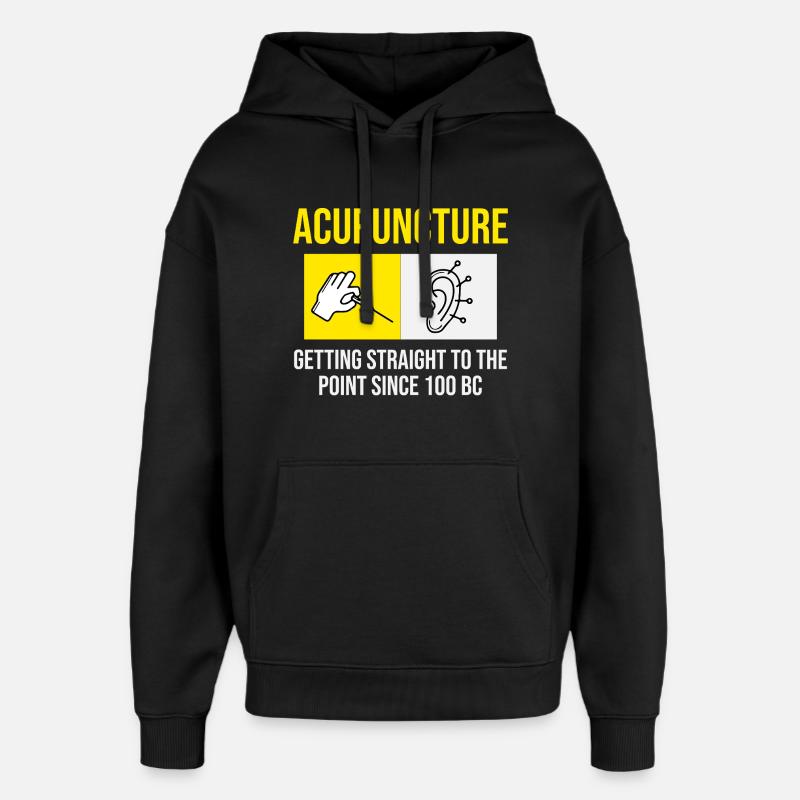 L'acupuncture : aller droit au but - Sweat à capuche unisexe Stanley/Stella Oversized - noir