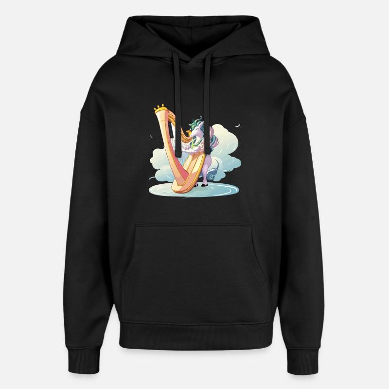 Harfentier sur les nuages - Sweat à capuche unisexe Stanley/Stella Oversized - noir
