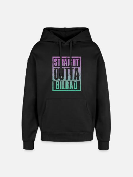 Straight outta Bilbao - Oversized Unisex Hoodie by Stanley/Stella - black