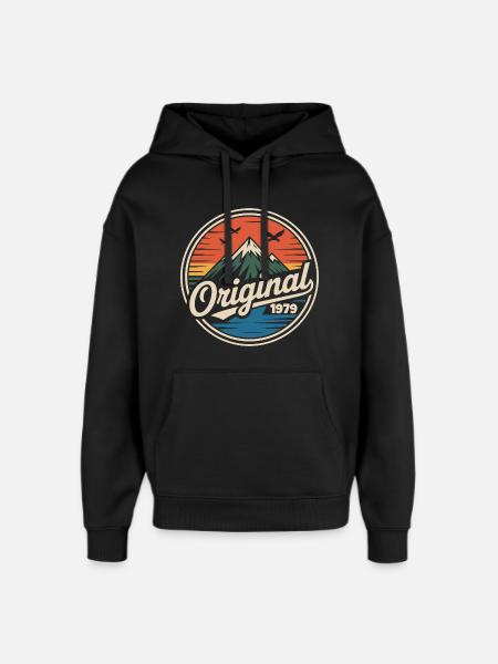 Originales Retro-Jubiläum von 1979 - Oversized Unisex Hoodie von Stanley/Stella - Schwarz