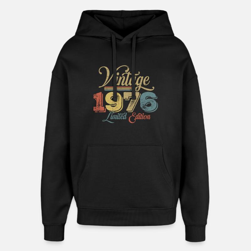 50e anniversaire 1976 - Sweat à capuche unisexe Stanley/Stella Oversized - noir