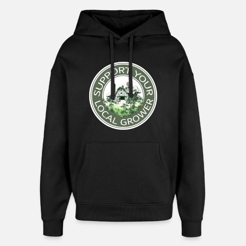 Support your local grower - Oversized Unisex Hoodie von Stanley/Stella - Schwarz