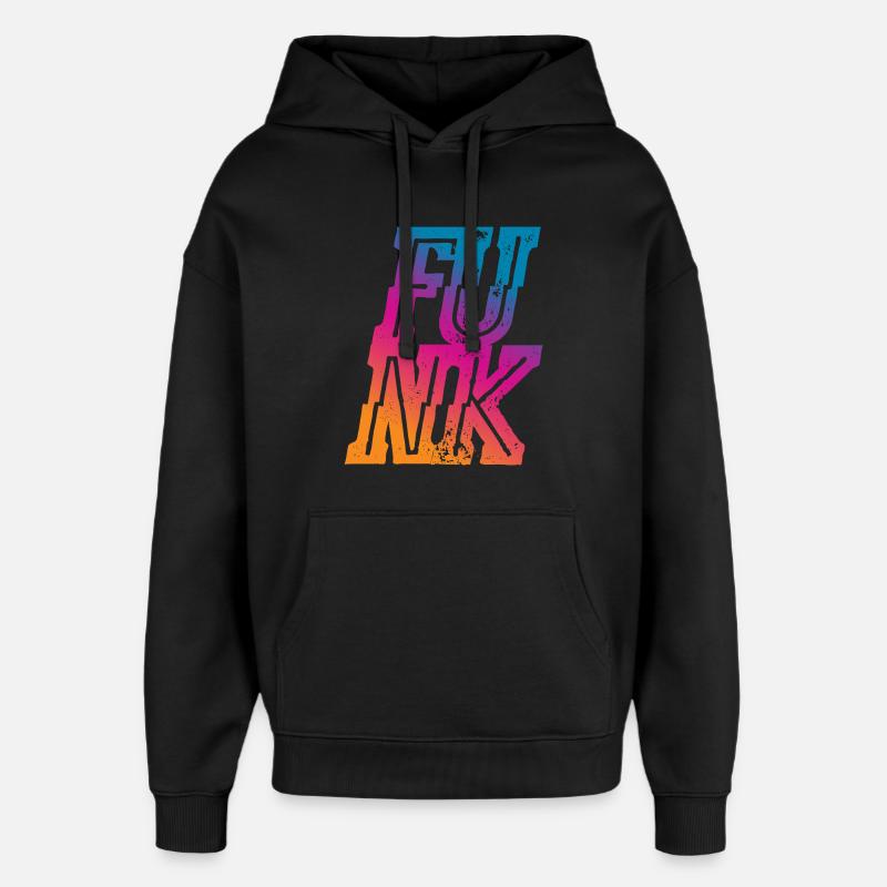 Funk - Hættetrøje unisex Stanley/Stella Oversized - sort