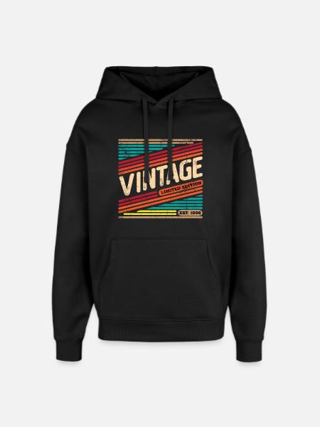 Édition limitée Millésime 1996 - Sweat à capuche unisexe Stanley/Stella Oversized - noir