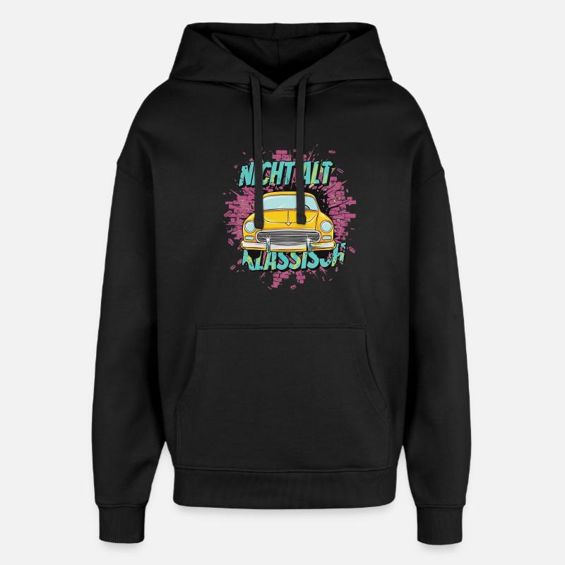 Oldtimer Auto – Nicht Alt Klassisch - Oversized Unisex Hoodie von Stanley/Stella - Schwarz