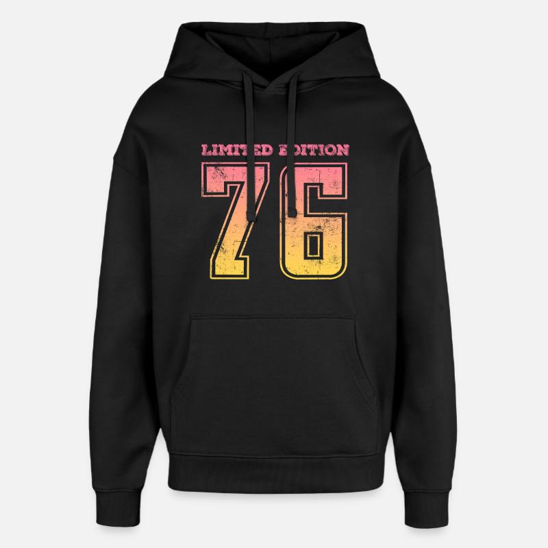 Millésime 1976 - Sweat à capuche unisexe Stanley/Stella Oversized - noir