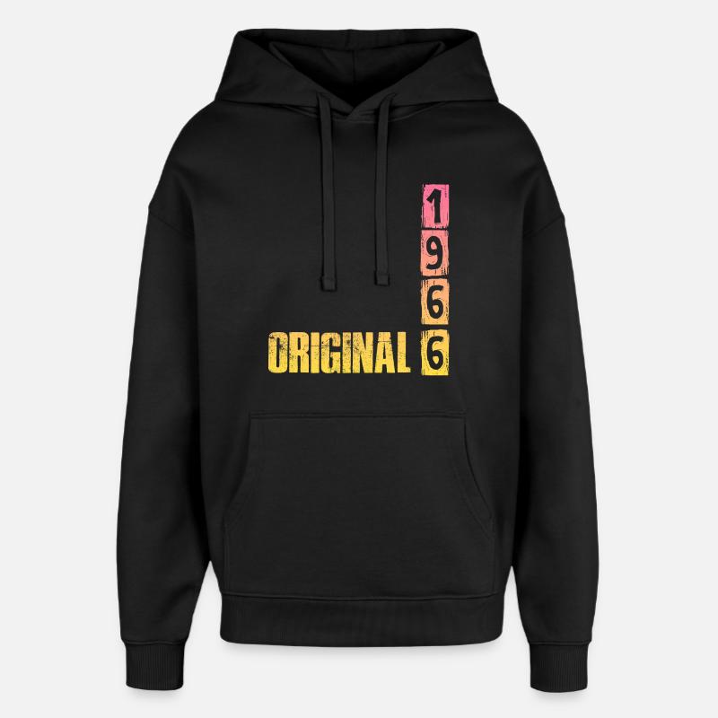 Original 1966 - Sweat à capuche unisexe Stanley/Stella Oversized - noir