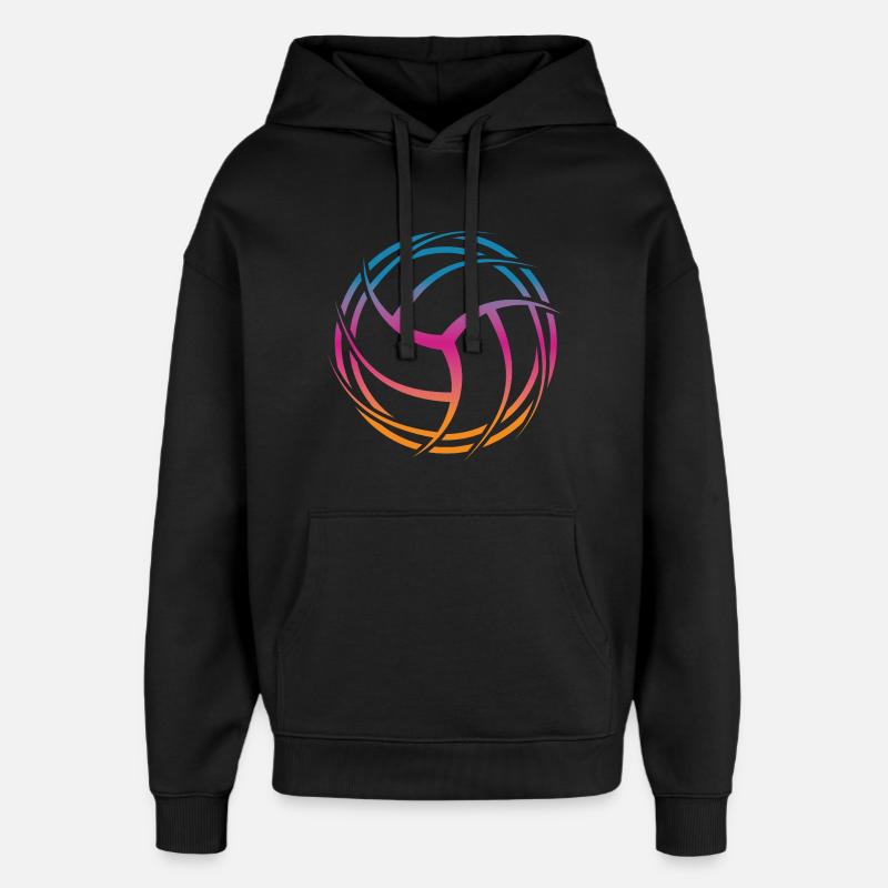 Ballon de volley-ball - Sweat à capuche unisexe Stanley/Stella Oversized - noir