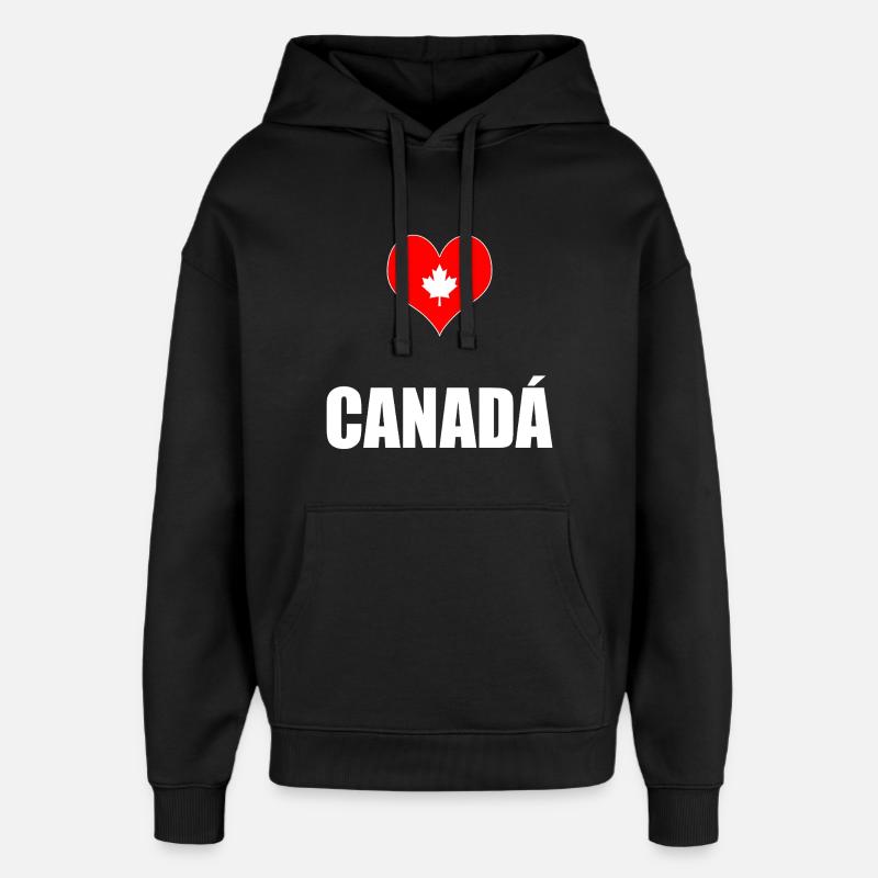 Canada - Sweat à capuche unisexe Stanley/Stella Oversized - noir