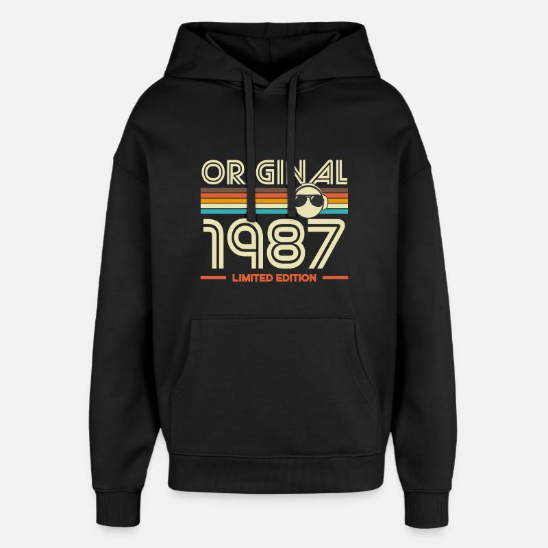 Original 1987 Édition Retro - Sweat à capuche unisexe Stanley/Stella Oversized - noir
