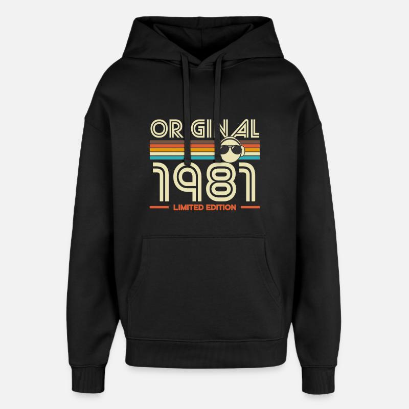 Originale limitierte Edition von 1981 - Oversized Unisex Hoodie von Stanley/Stella - Schwarz