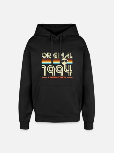 Original 1994 Retro Limited Edition - Oversized Unisex Hoodie by Stanley/Stella - black