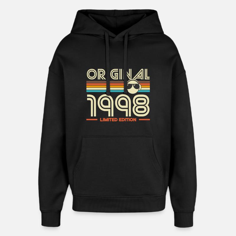 Rétro 1998 Édition Limitée - Sweat à capuche unisexe Stanley/Stella Oversized - noir